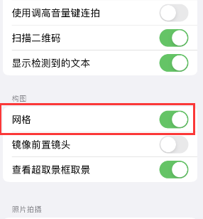 阳新苹果手机维修网点分享iPhone如何开启九宫格构图功能 