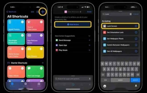 阳新苹果14锁屏维修店分享iPhone14升级iOS16.4后如何创建锁屏快捷方式 
