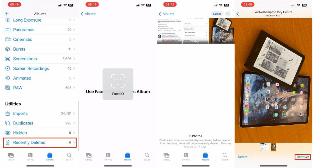 阳新苹果14维修分享 iPhone14 上恢复已删除的照片 