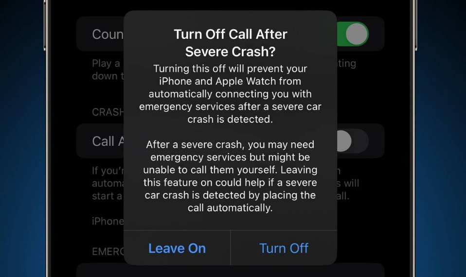 阳新苹果14维修分享 iPhone 14 和 Apple Watch 上关闭崩溃检测 
